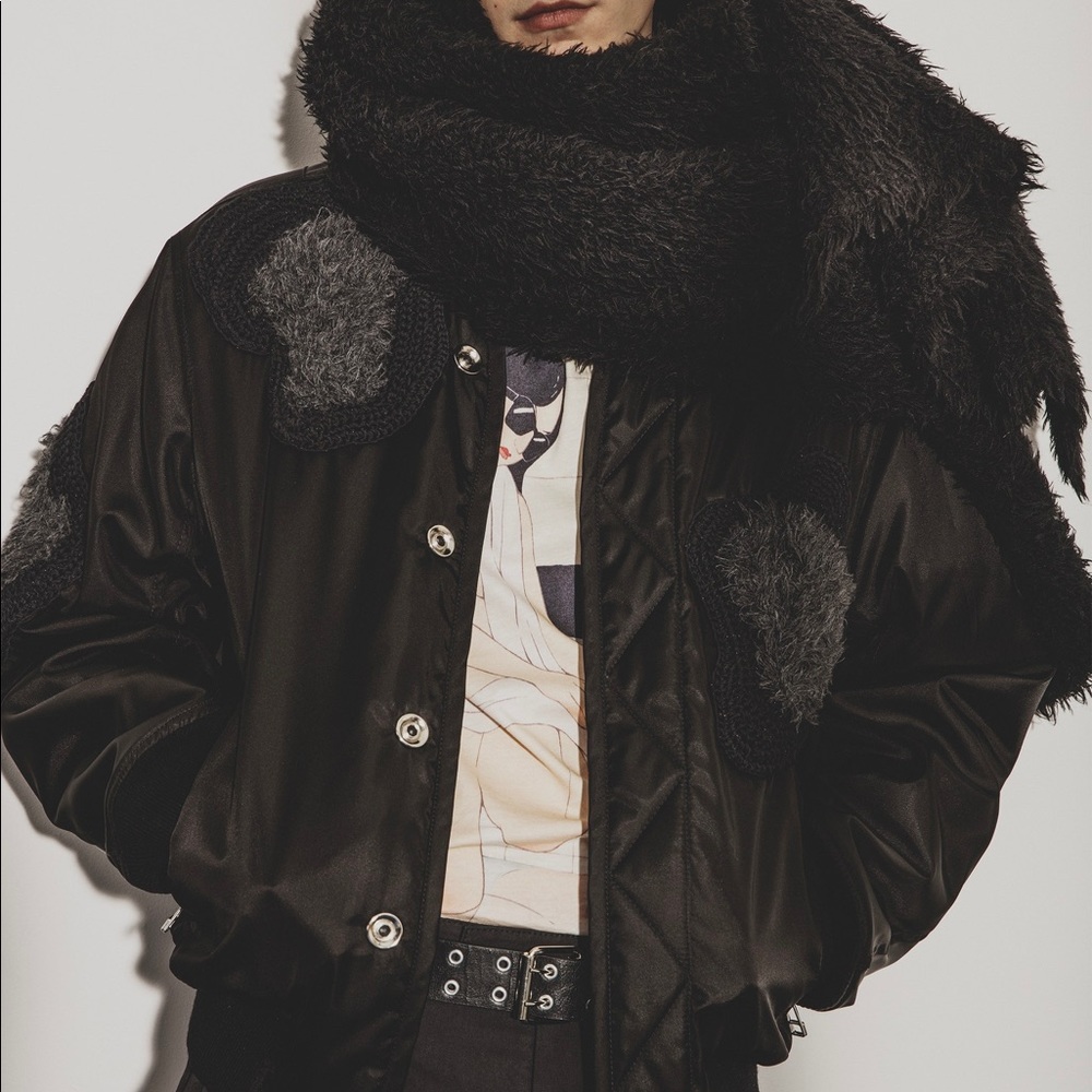 3.1 Philip Lim Quilted Ma-1 Jacket w/ Leopard Patches and Lining. With tag